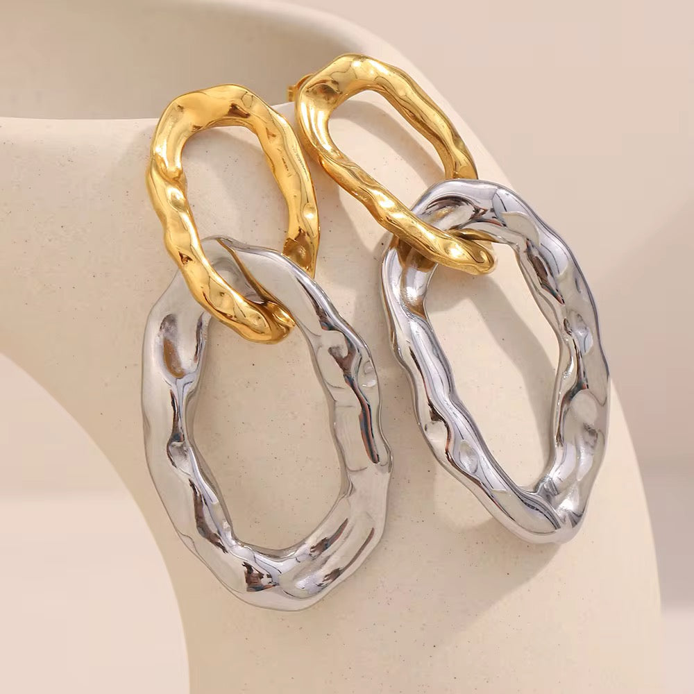 Helene Large Dangle Link Earrings - Alais Branche