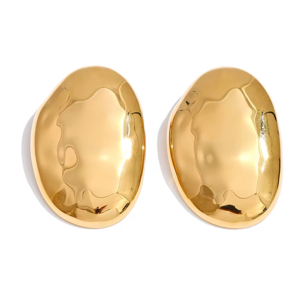 Haisley Dome Oval Earrings - Alais Branche