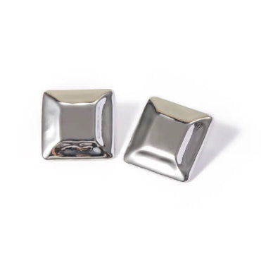 Janesa "Silver" Square Earrings - Alais Branche