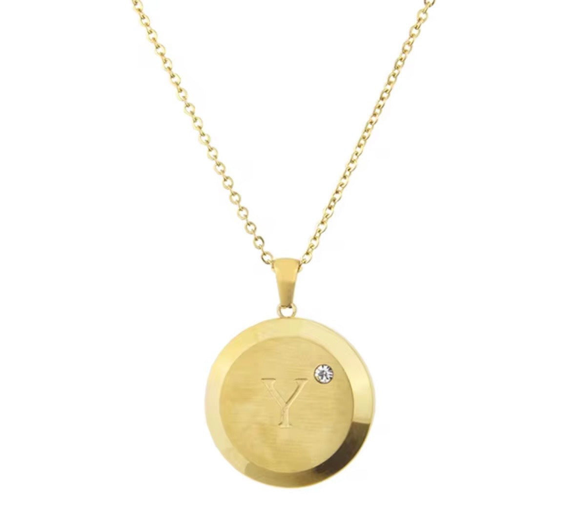 Talina Circle Initial Necklace - Alais Branche