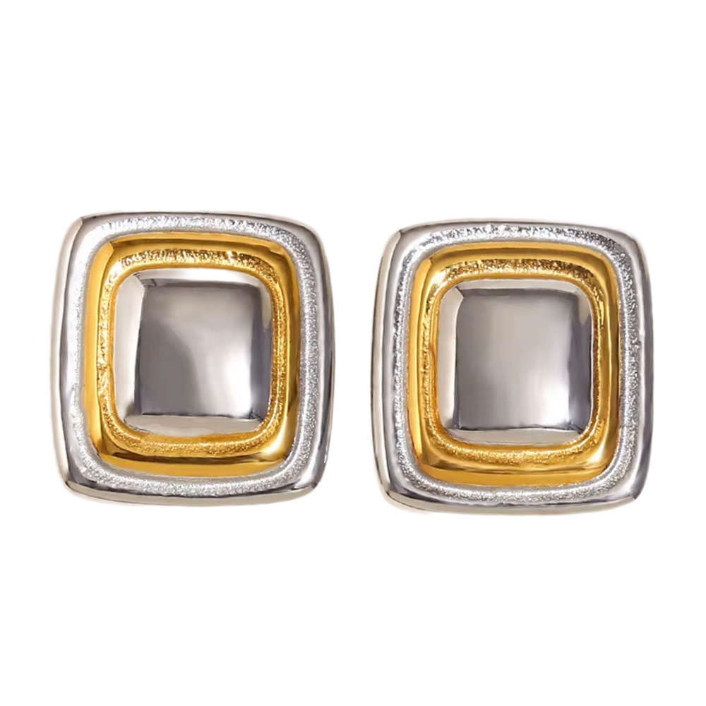 Noa Square Silver Earrings - Alais Branche