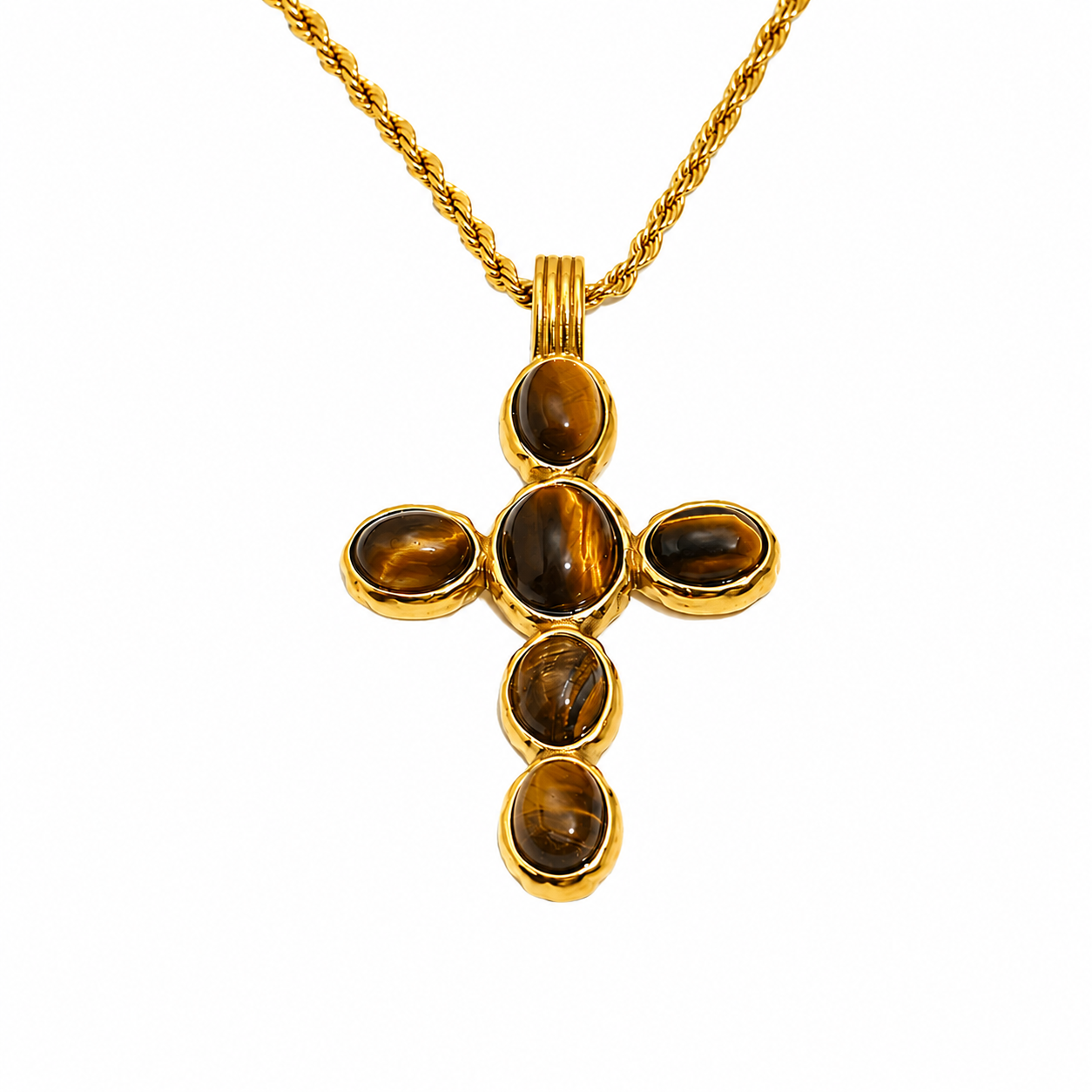 Talia Pearl Cross Necklace - Alais Branche