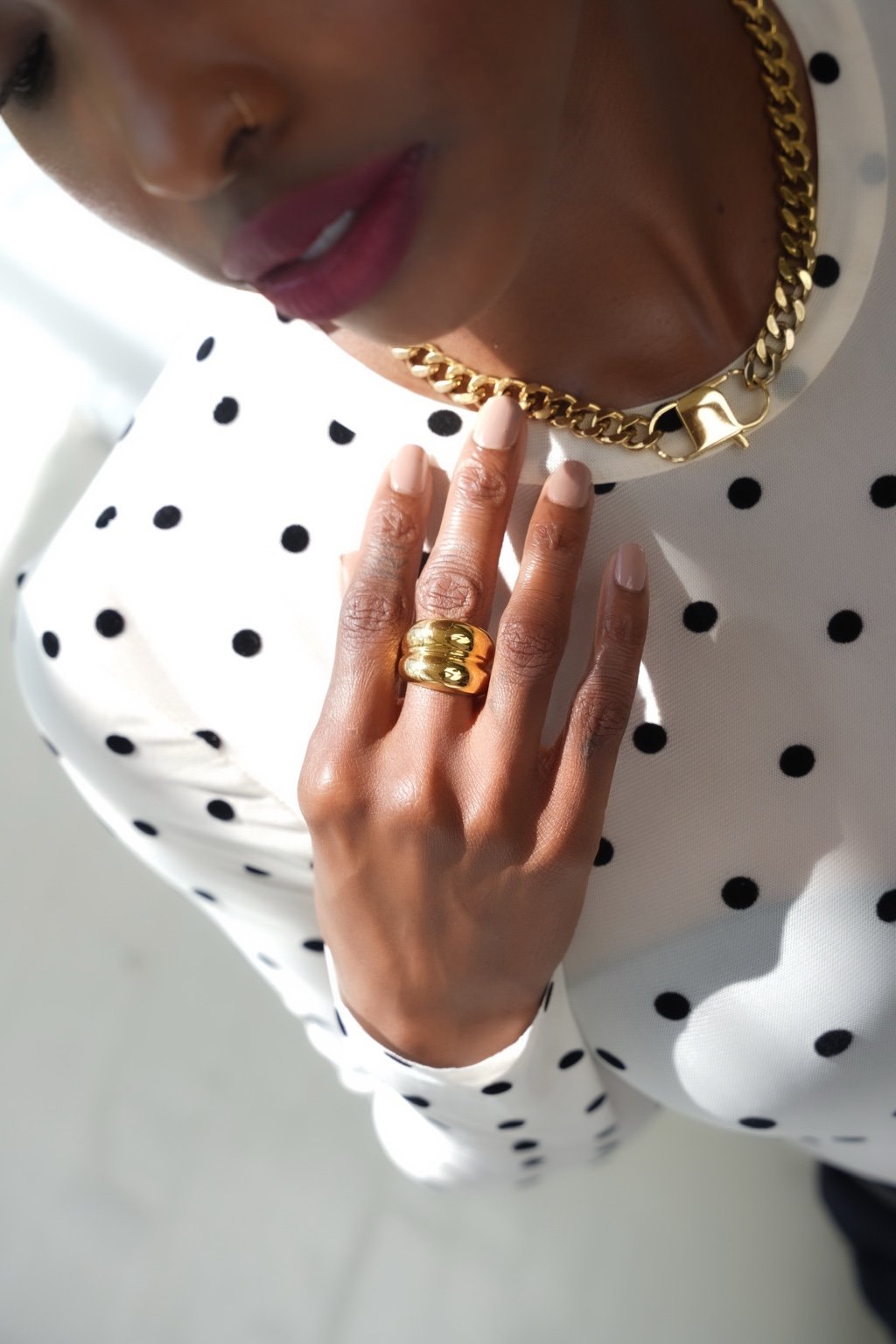 Orlina Lobster Clasp Cuban Chain Necklace