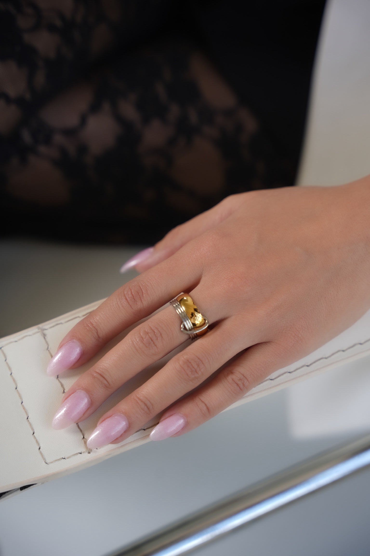 Sage Double Link Ring - Alais Branche