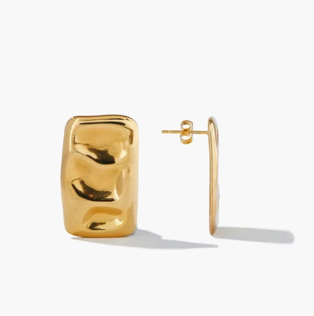 Jane Wavy Square Earrings - Alais Branche