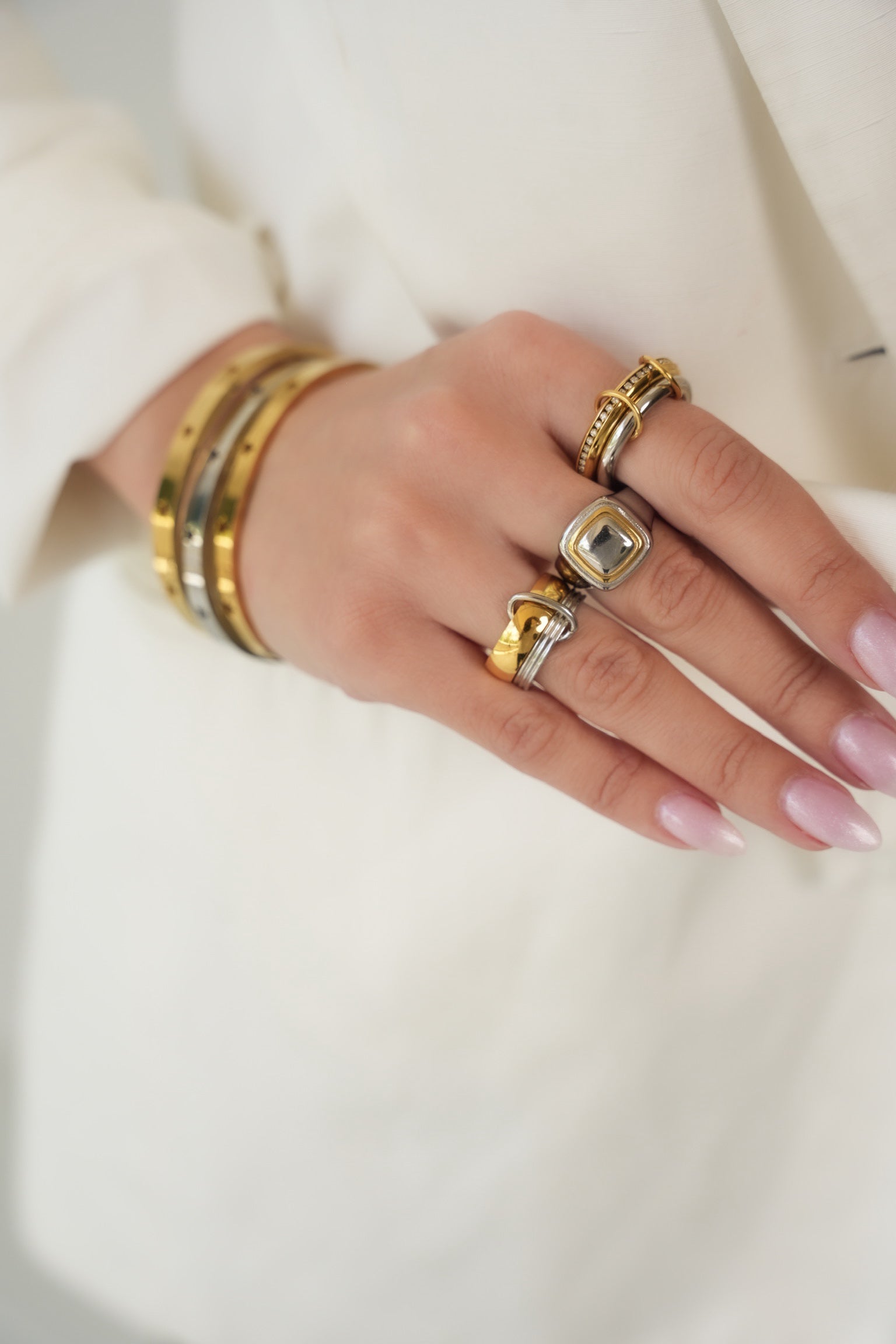 Sage Double Link Ring - Alais Branche