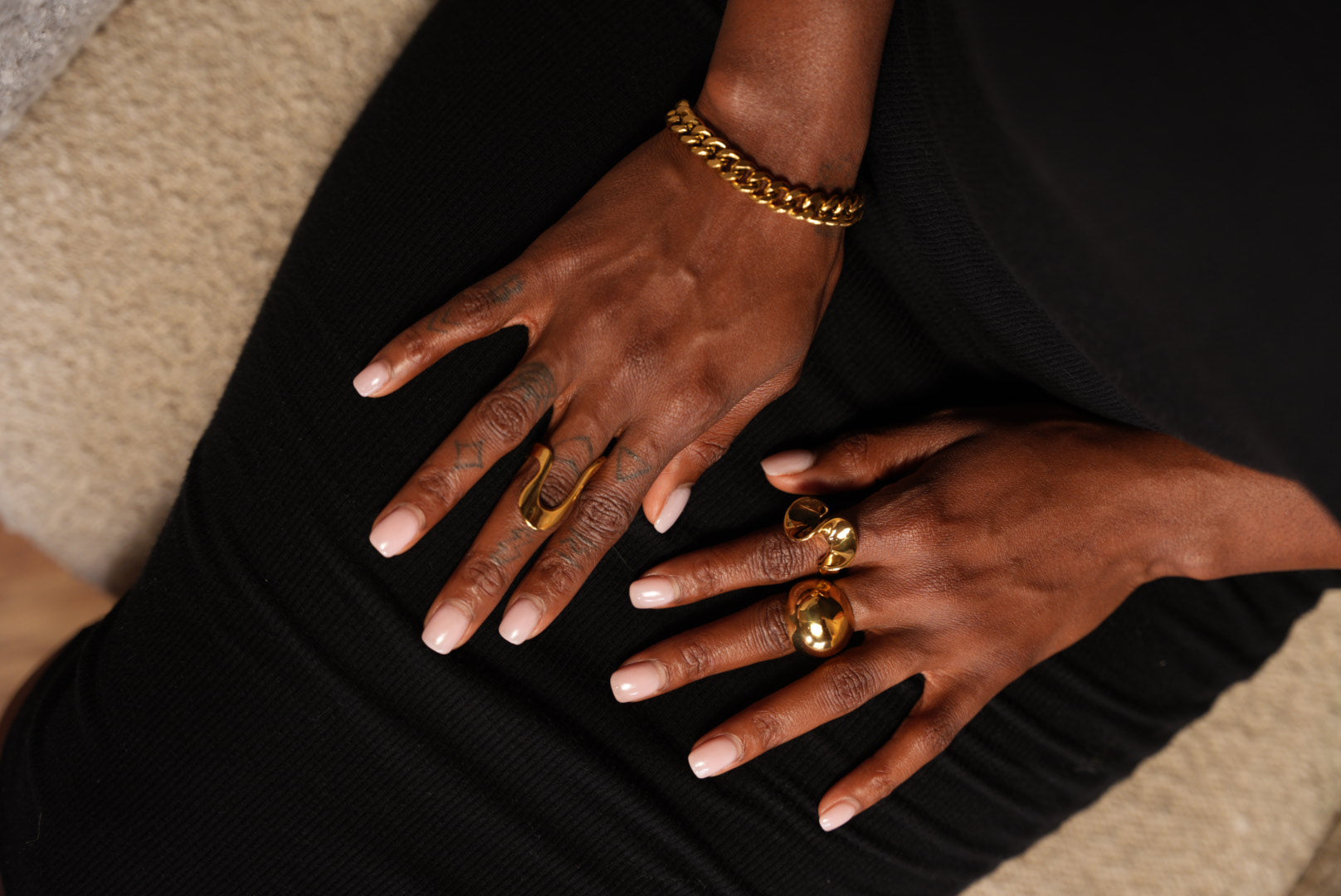 Adele Open Oval Ring - Alais Branche