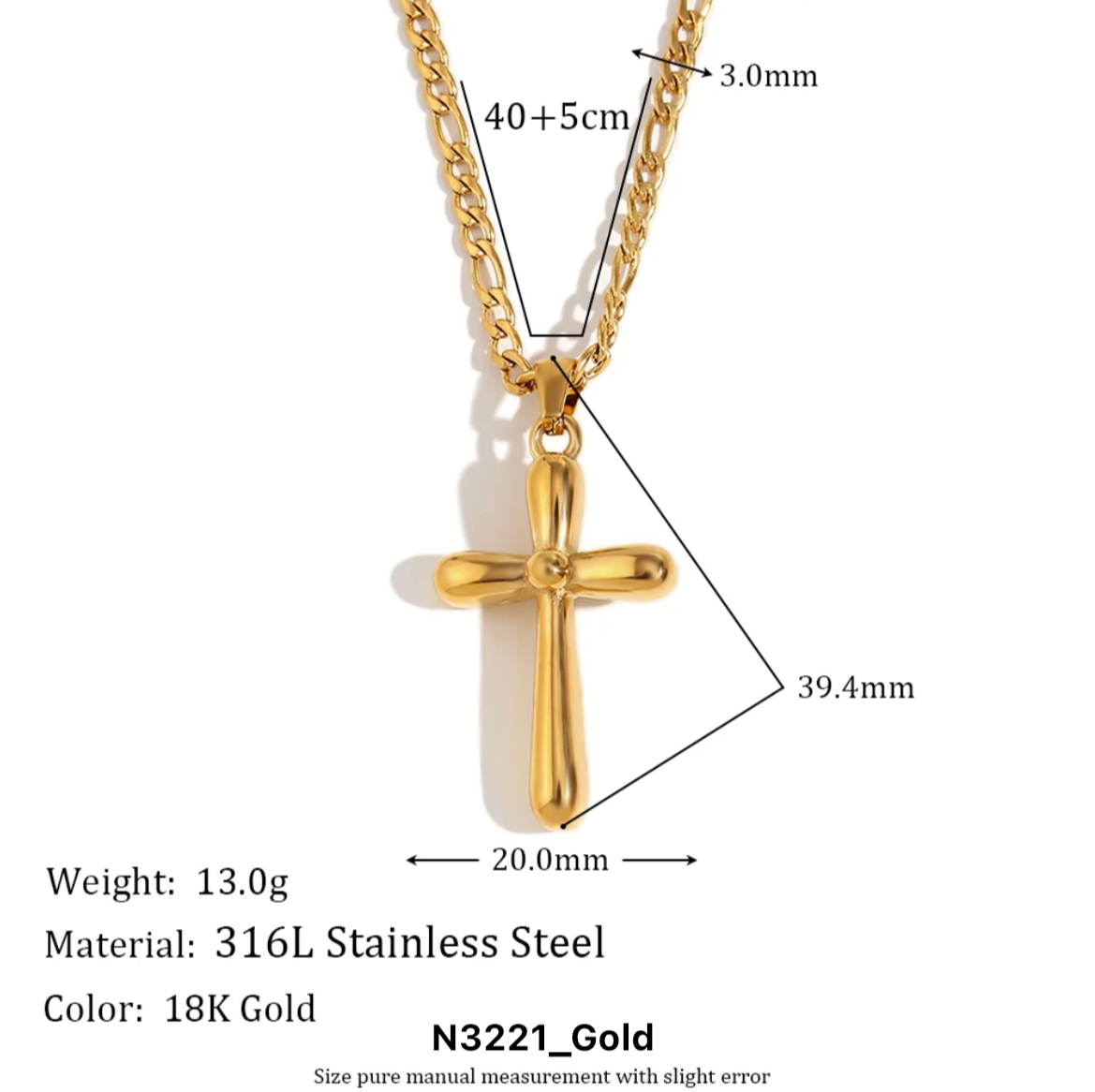 Delaney Cross Necklace - Alais Branche