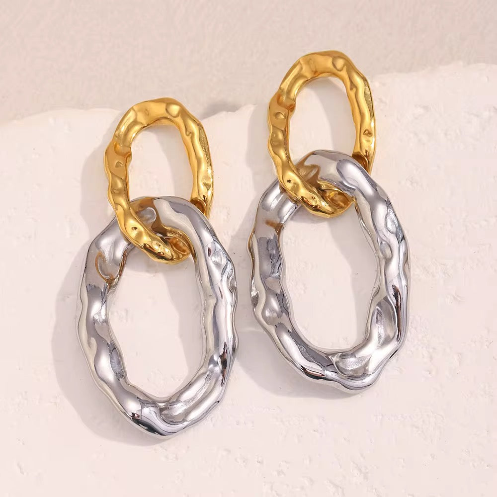 Helene Large Dangle Link Earrings - Alais Branche