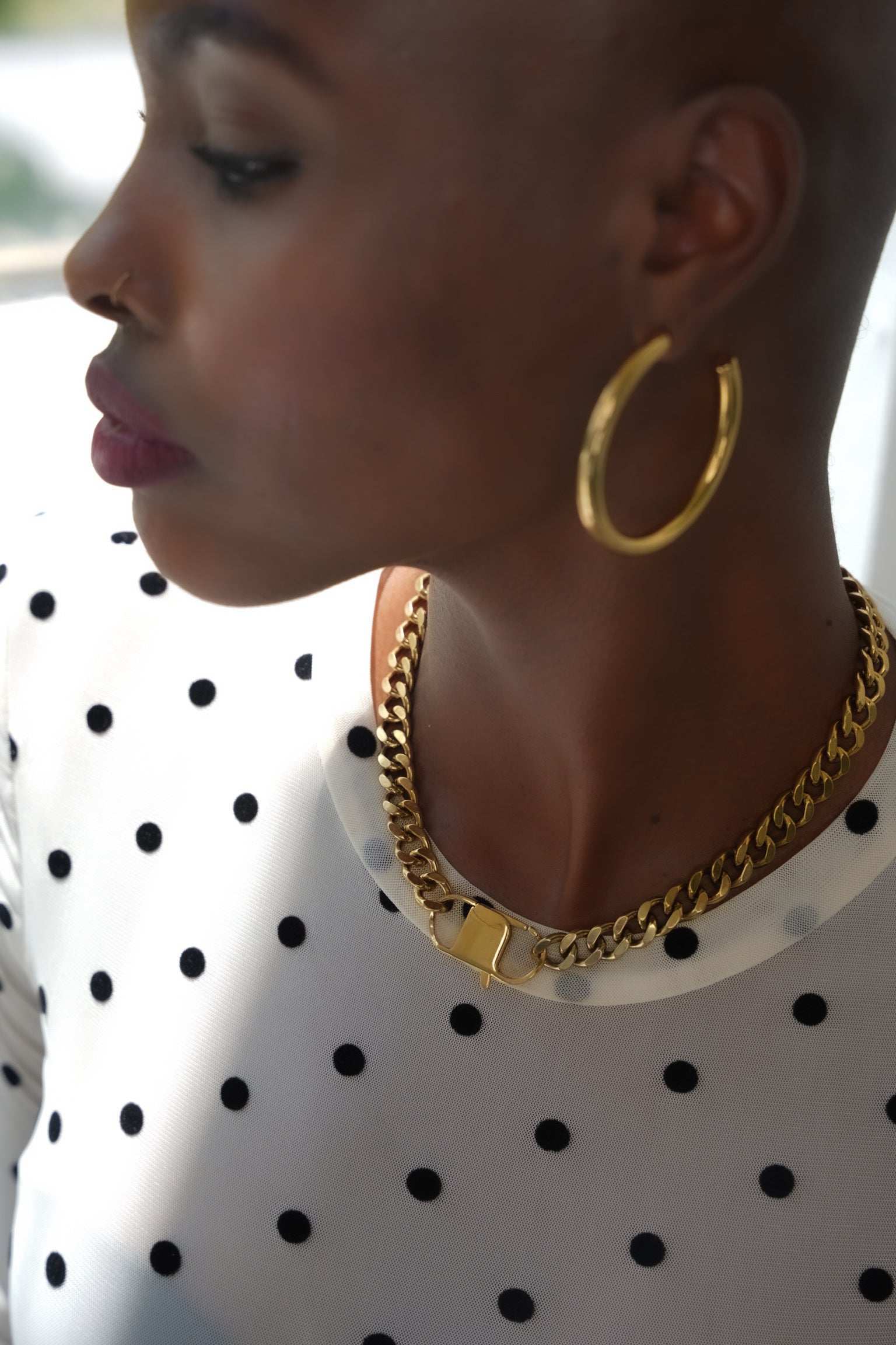 Brielle Chunky 50mm Hoop Earrings