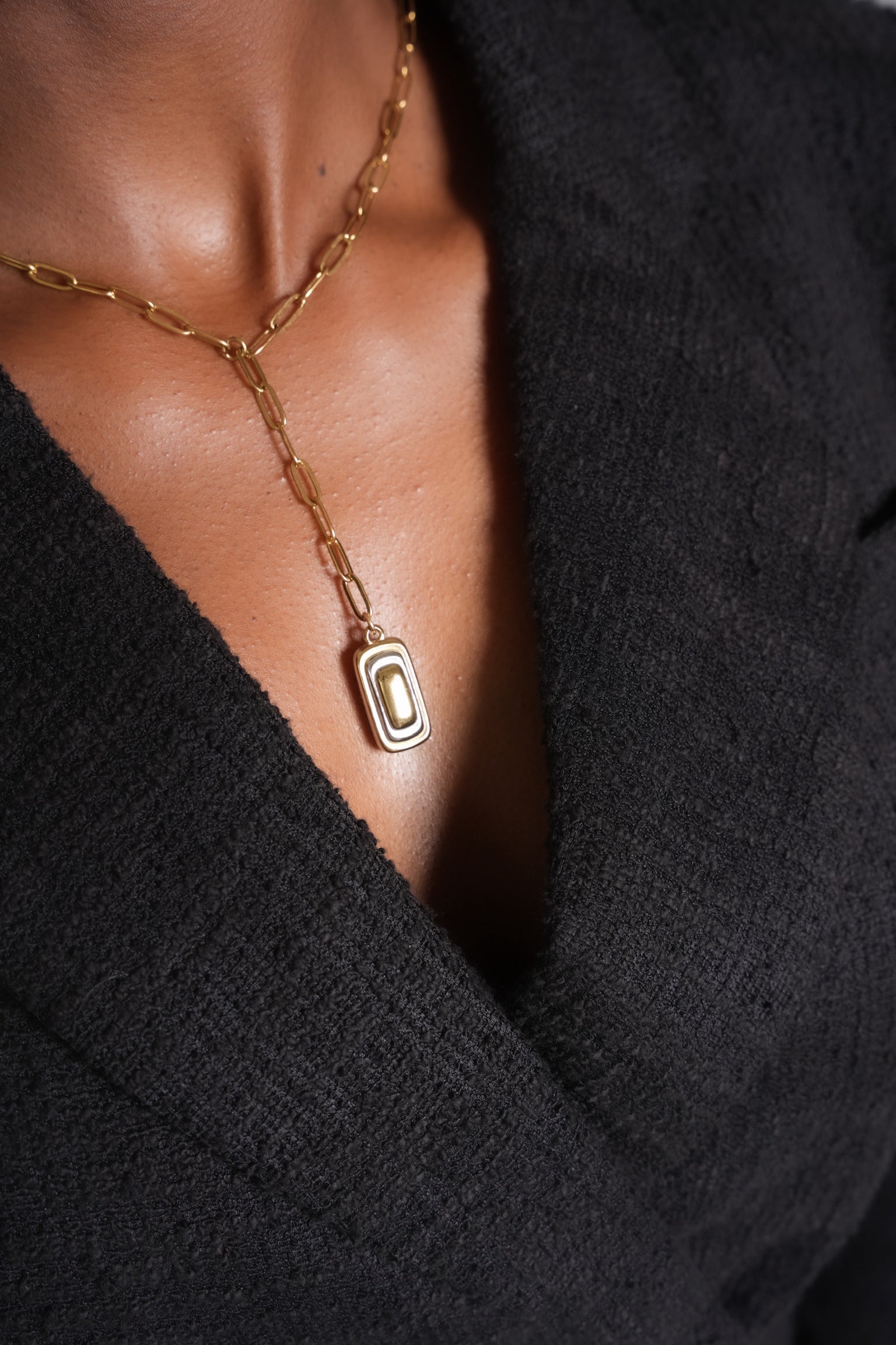 Talia Lariat Gold Necklace