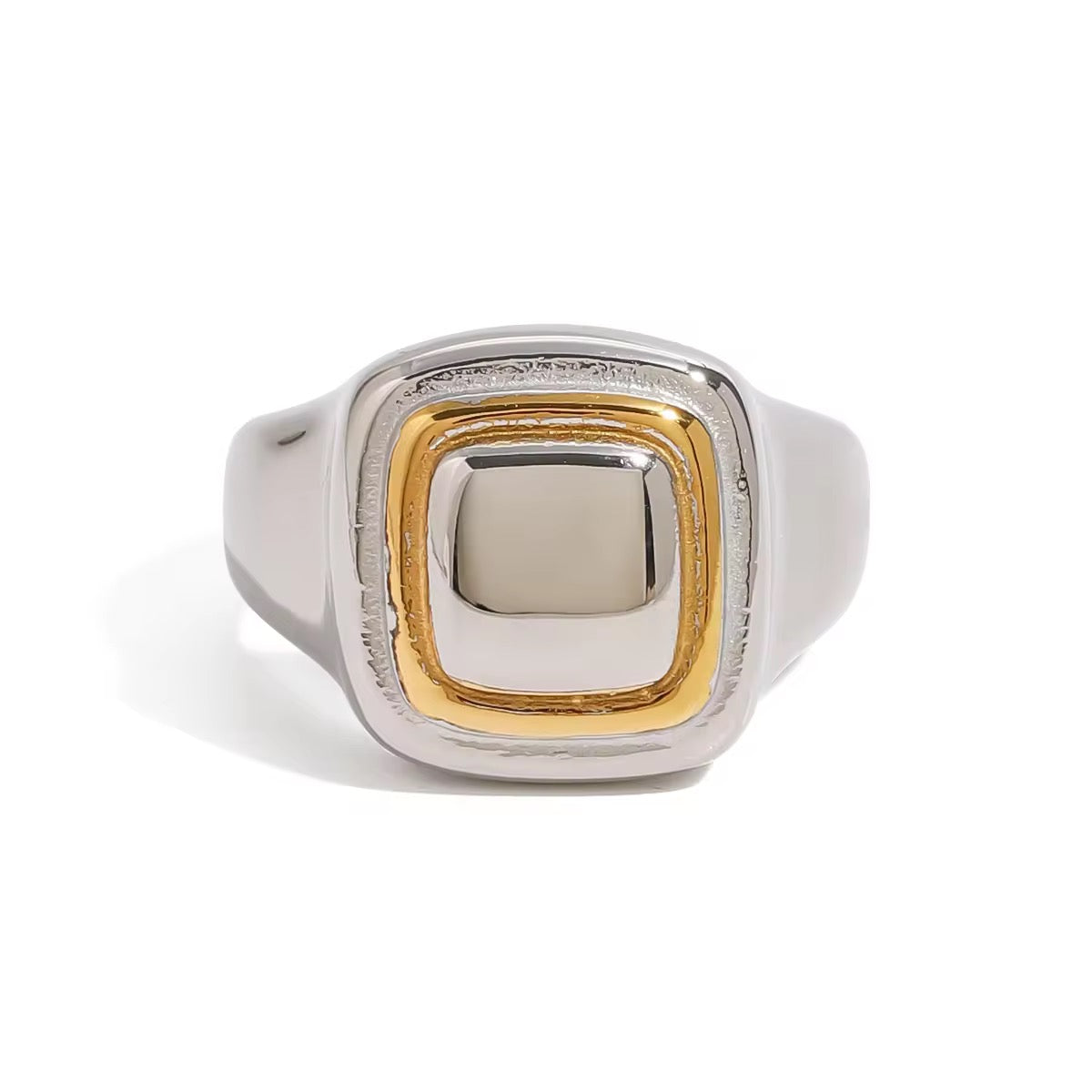 Jade Square Silver Ring - Alais Branche