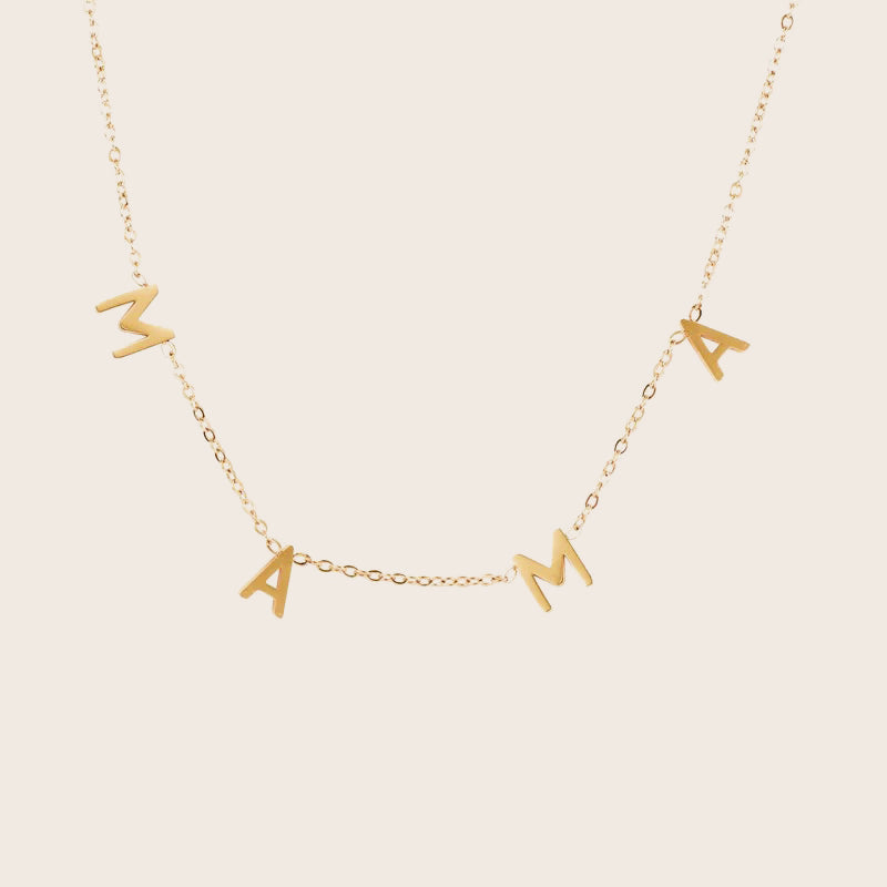 Mama Single Letter Custom Name Necklace - Alais Branche