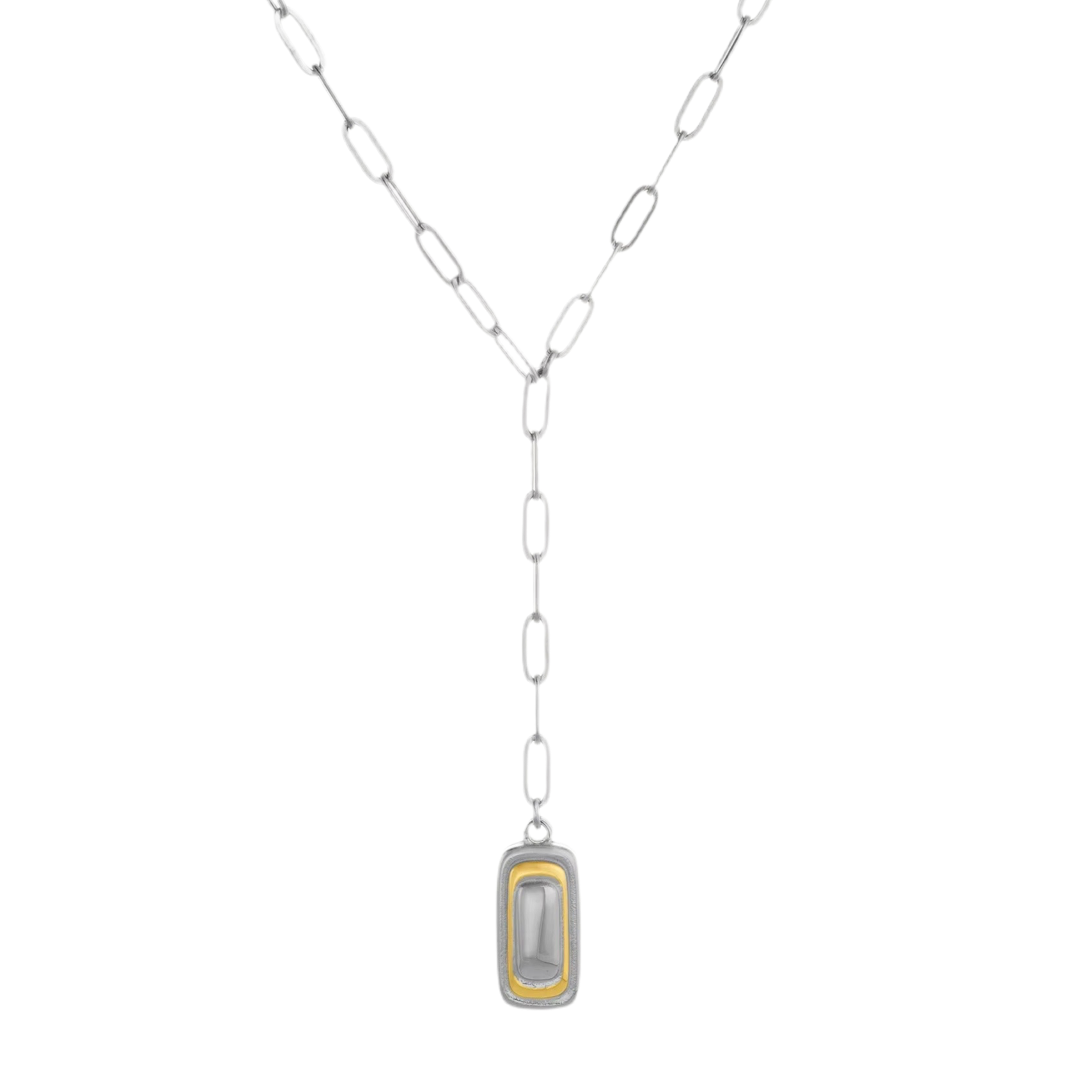 Talia Lariat Silver Necklace