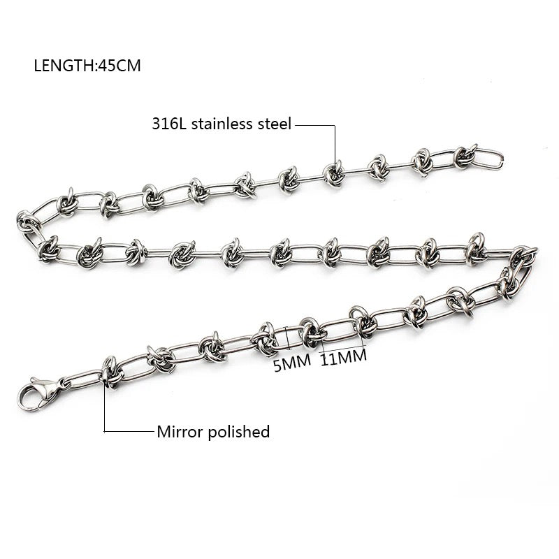 Delaney Knot "Silver" Necklace - Alais Branche