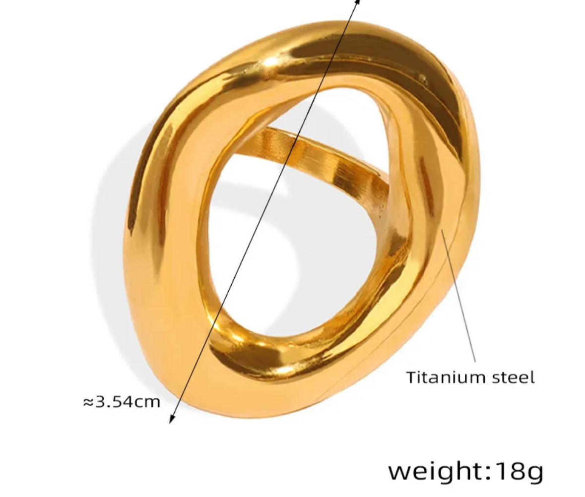 Lin Oval Circle Ring - Alais Branche