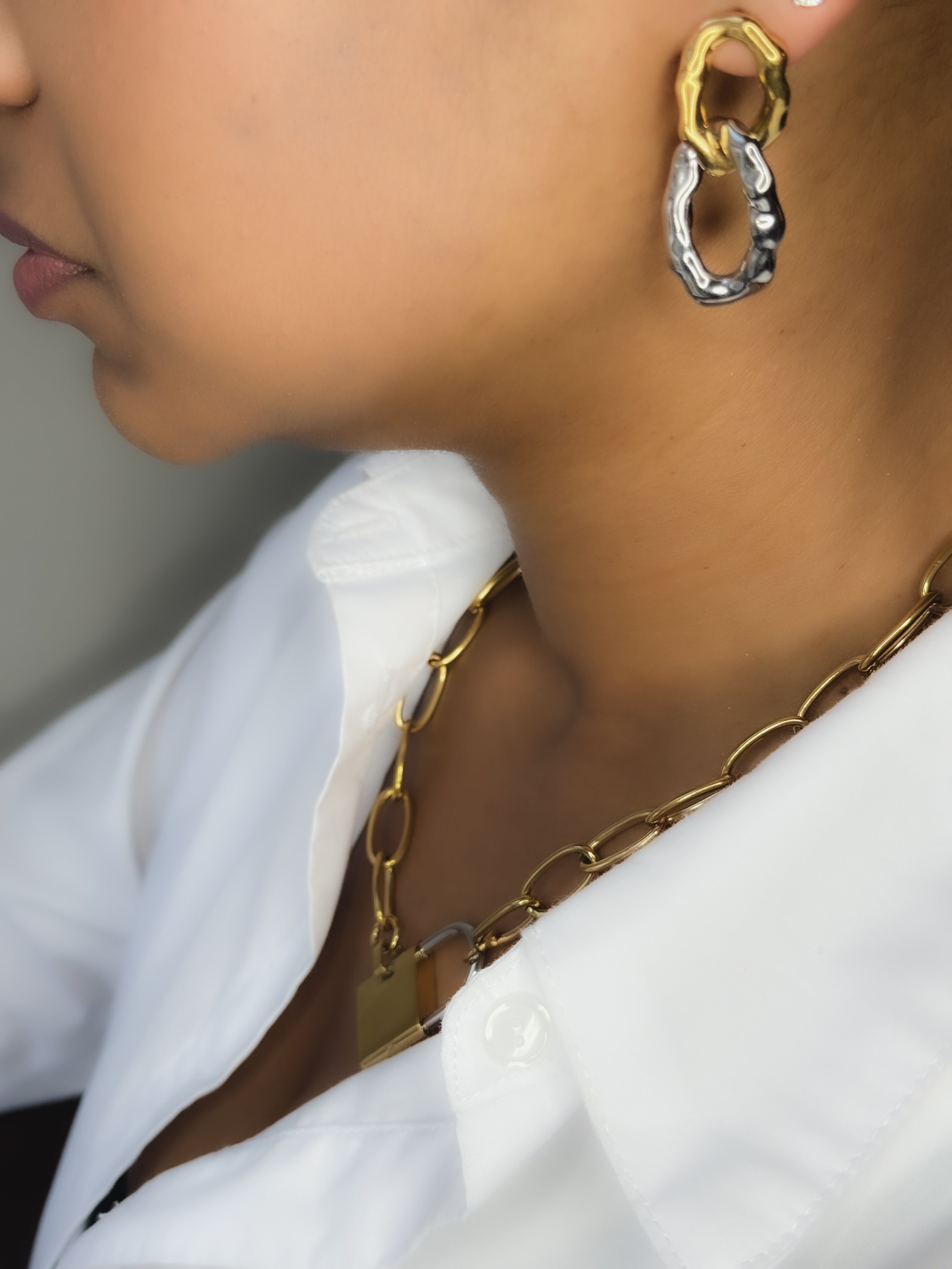 Rosie Dangle Link Earring - Alais Branche