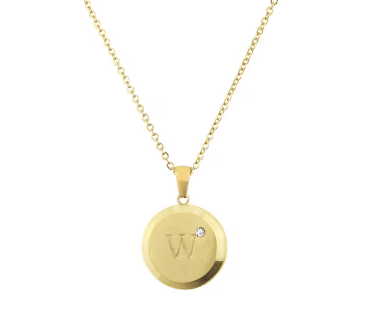 Talina Circle Initial Necklace - Alais Branche
