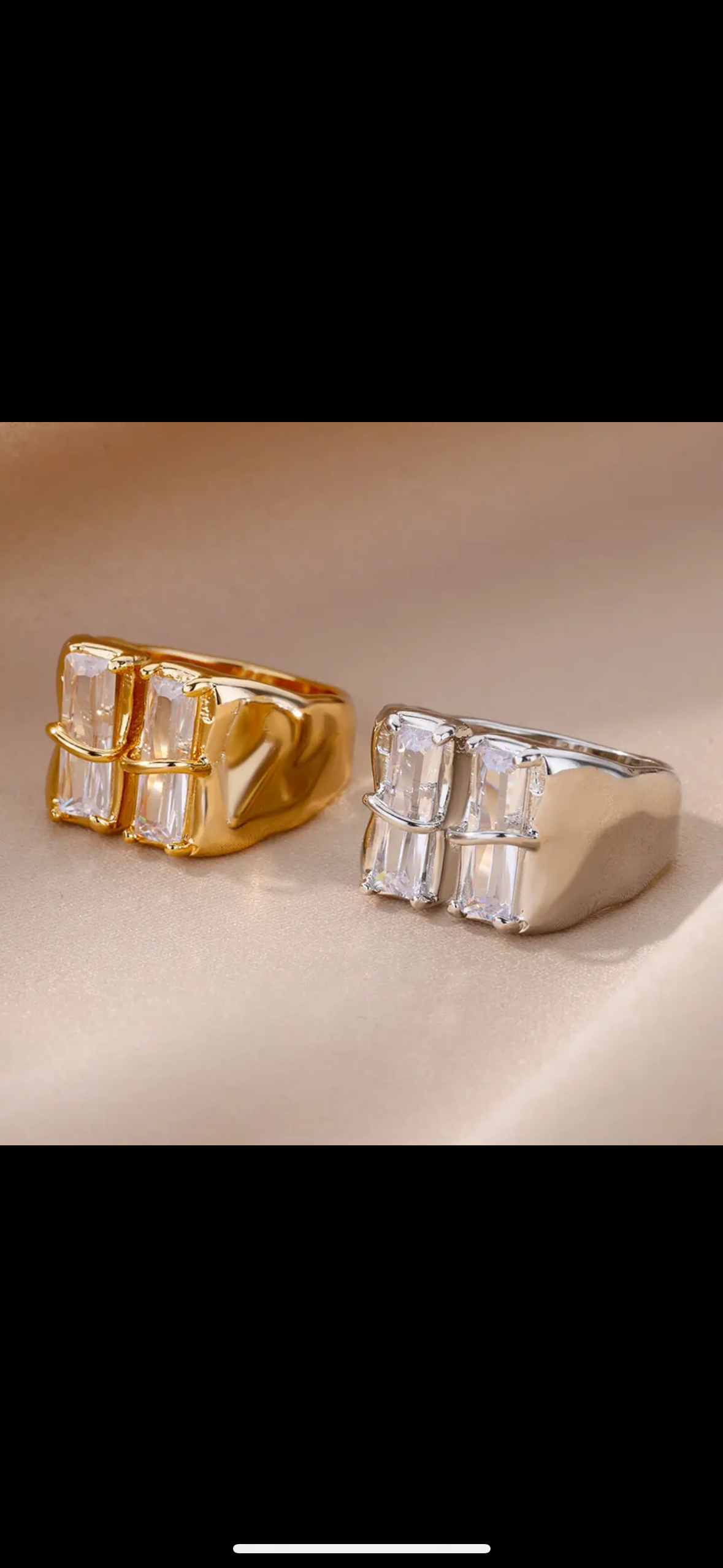 Lisa “Silver” Square Zircon Ring - Alais Branche