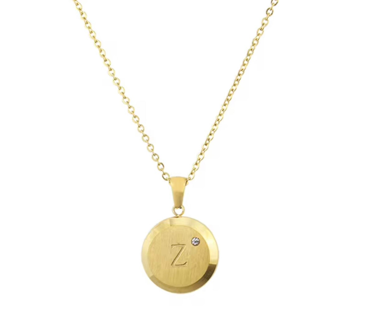 Talina Circle Initial Necklace - Alais Branche