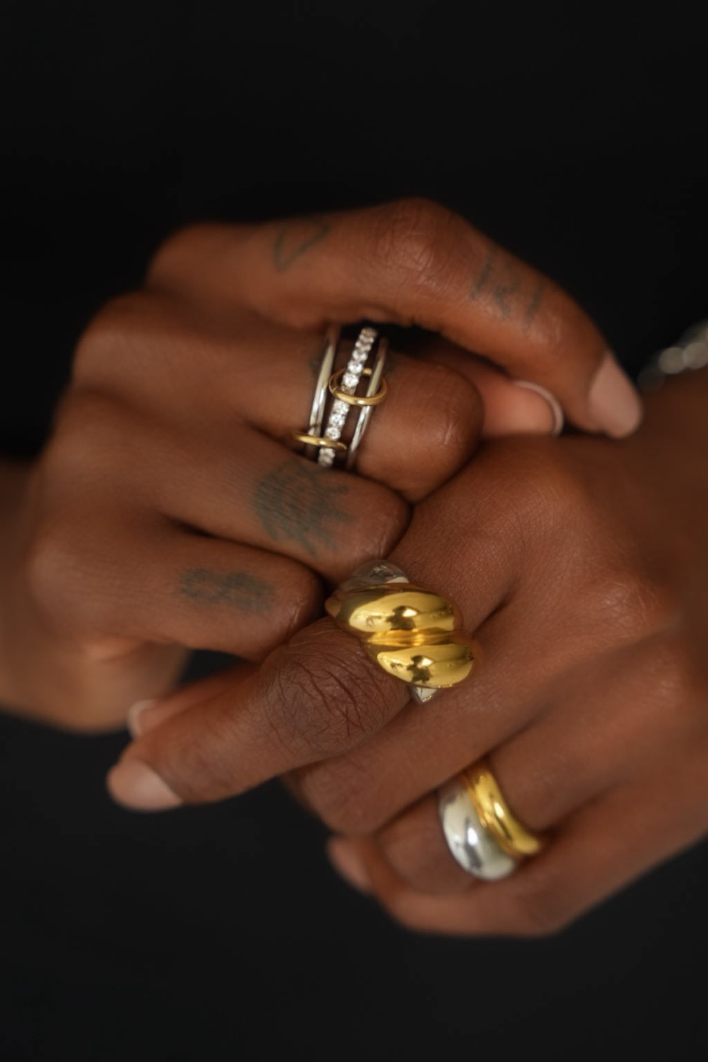 Kai 3 Layered Linked Ring - Alais Branche