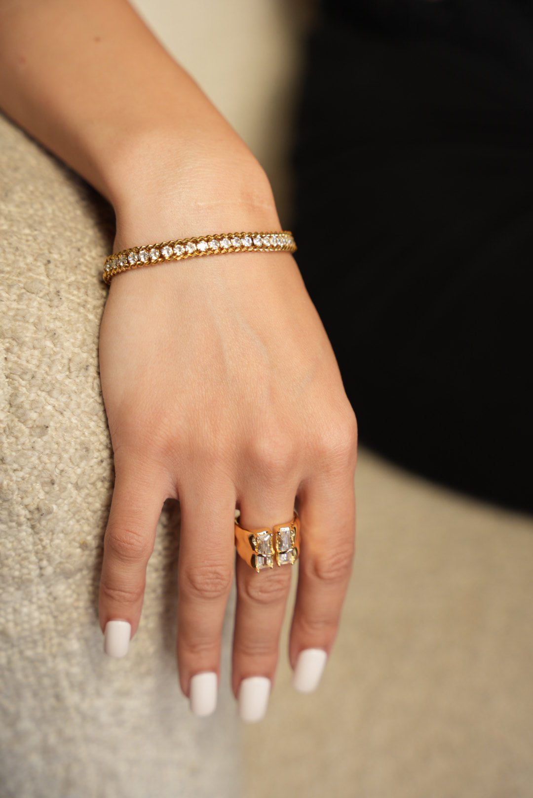 Lisa Square Zircon Ring - Alais Branche