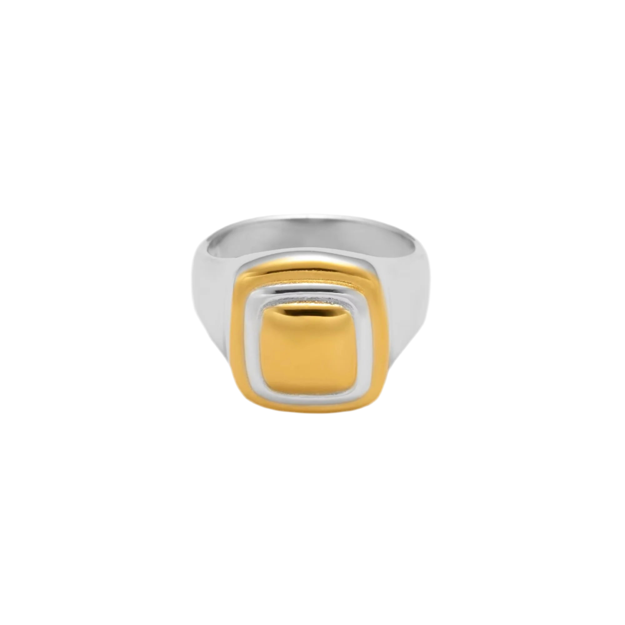 Jade Square Gold Ring