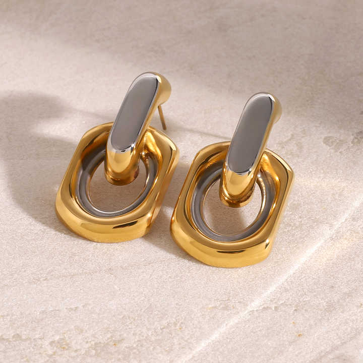 Mila Drop Square Earrings - Alais Branche