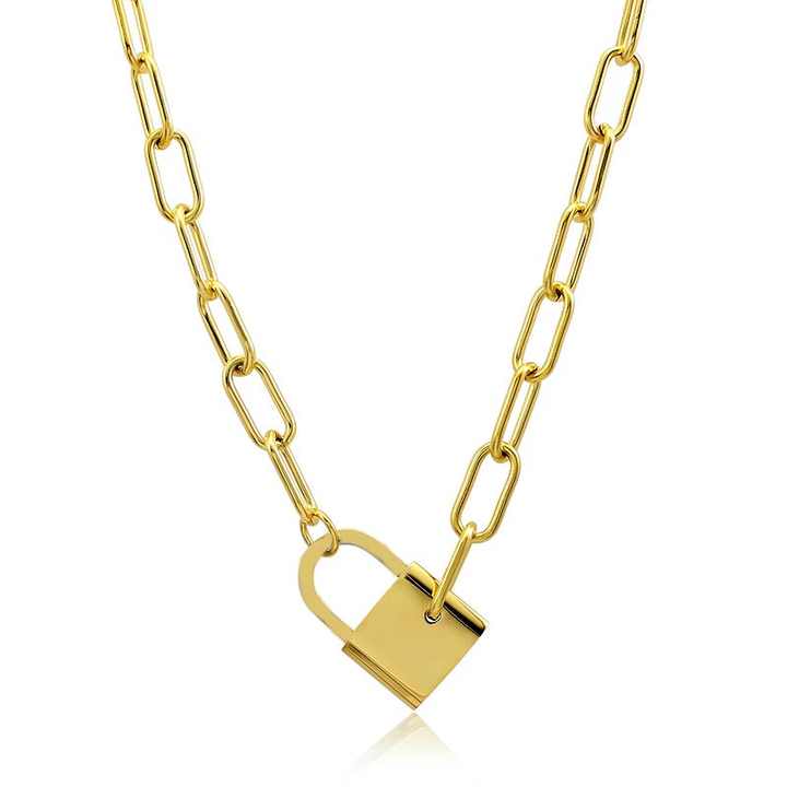 New Scarlet Gold Lock Necklace