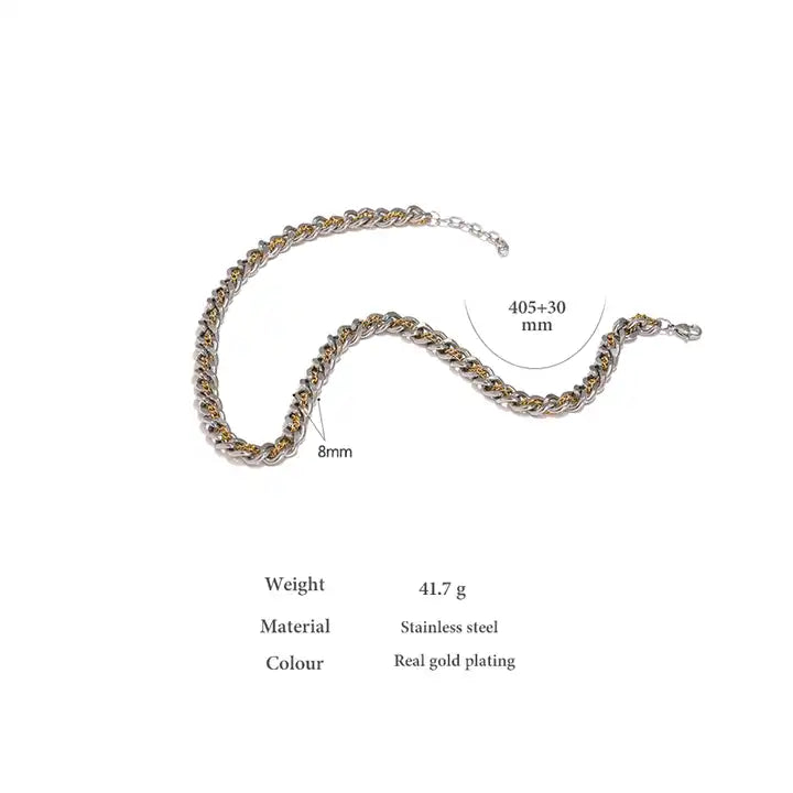 Violet Chain Necklace - Alais Branche