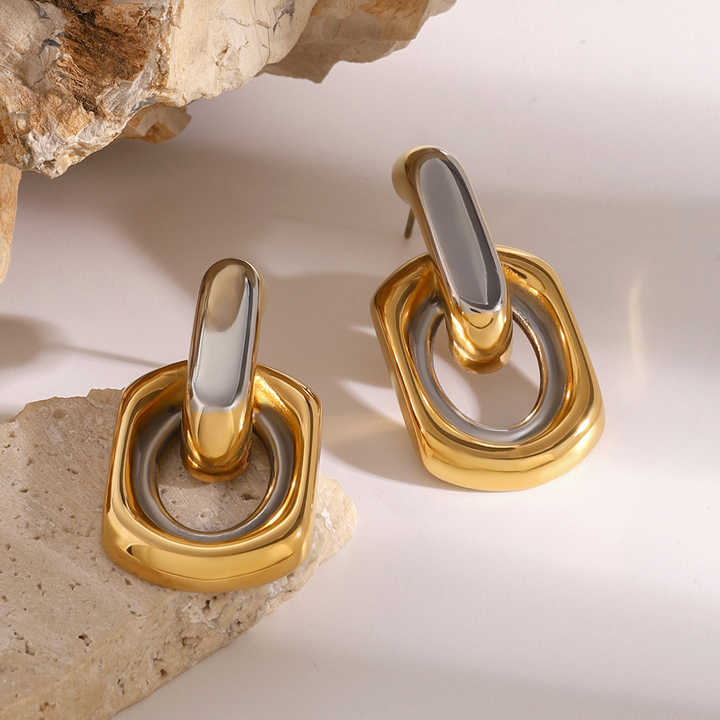 Mila Drop Square Earrings - Alais Branche