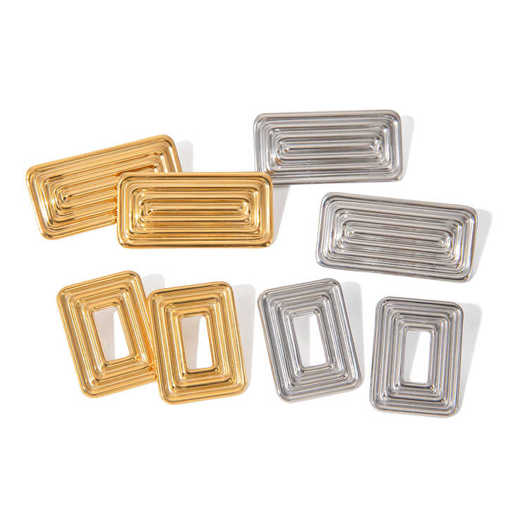 Spiral Recetangle Earrings - Alais Branche