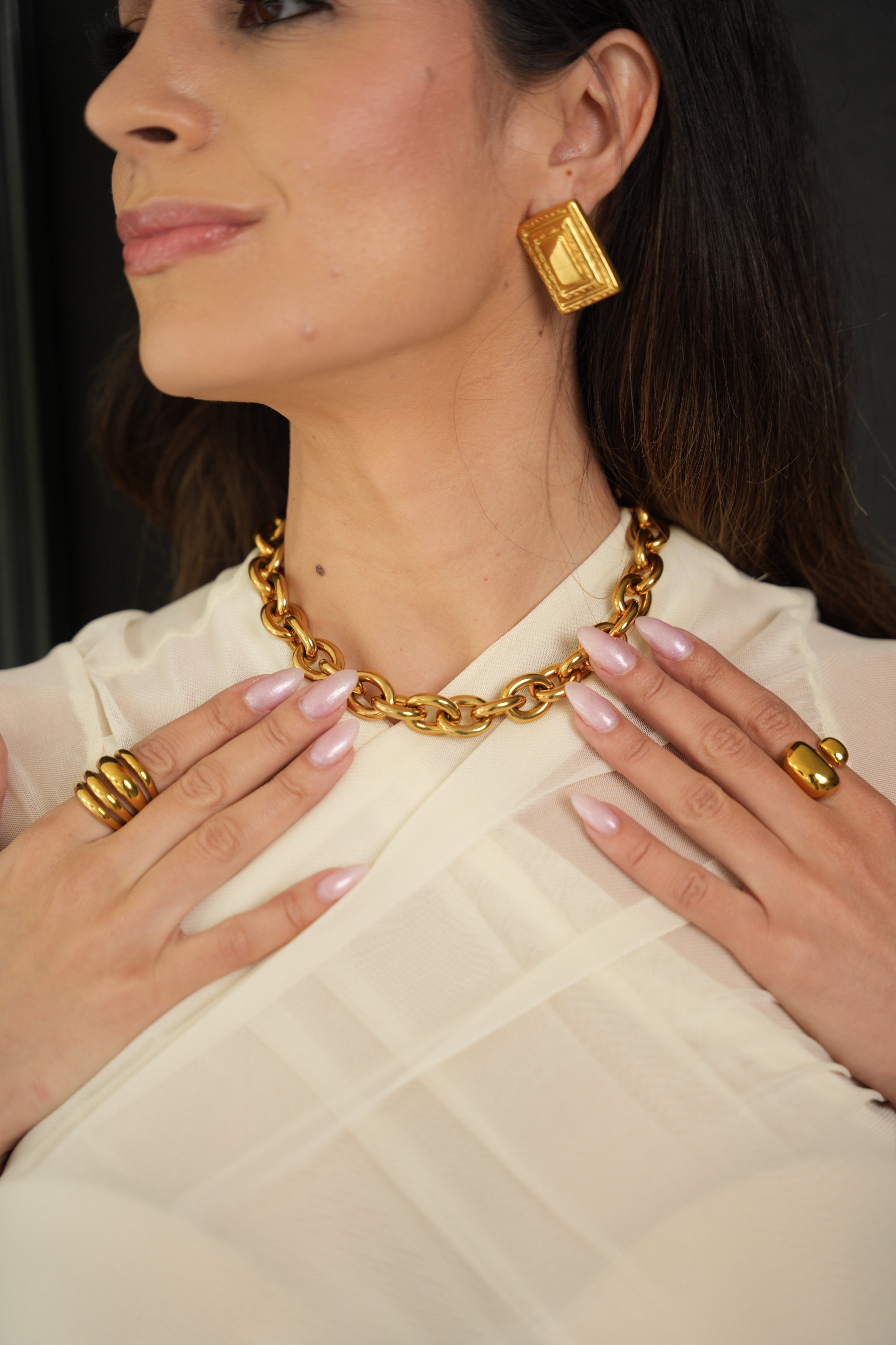 Gloria Square Vintage Earrings - Alais Branche