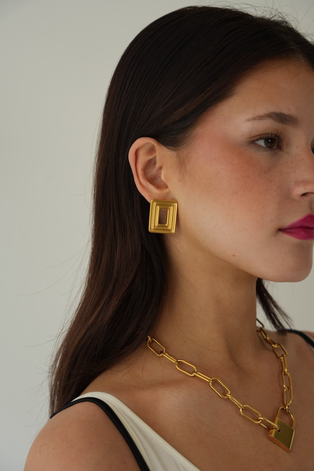 India Open Square Earrings - Alais Branche