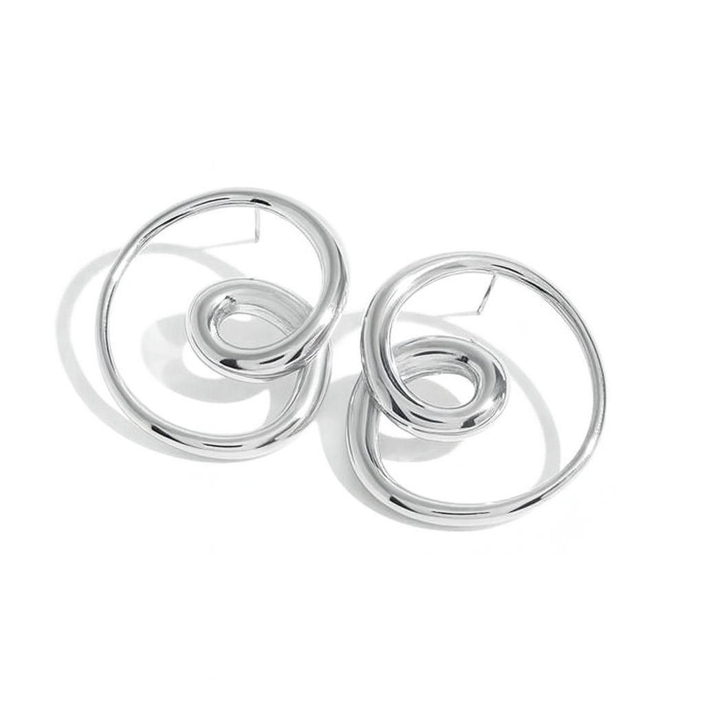 Jackie “Silver” Swirl Earrings - Alais Branche