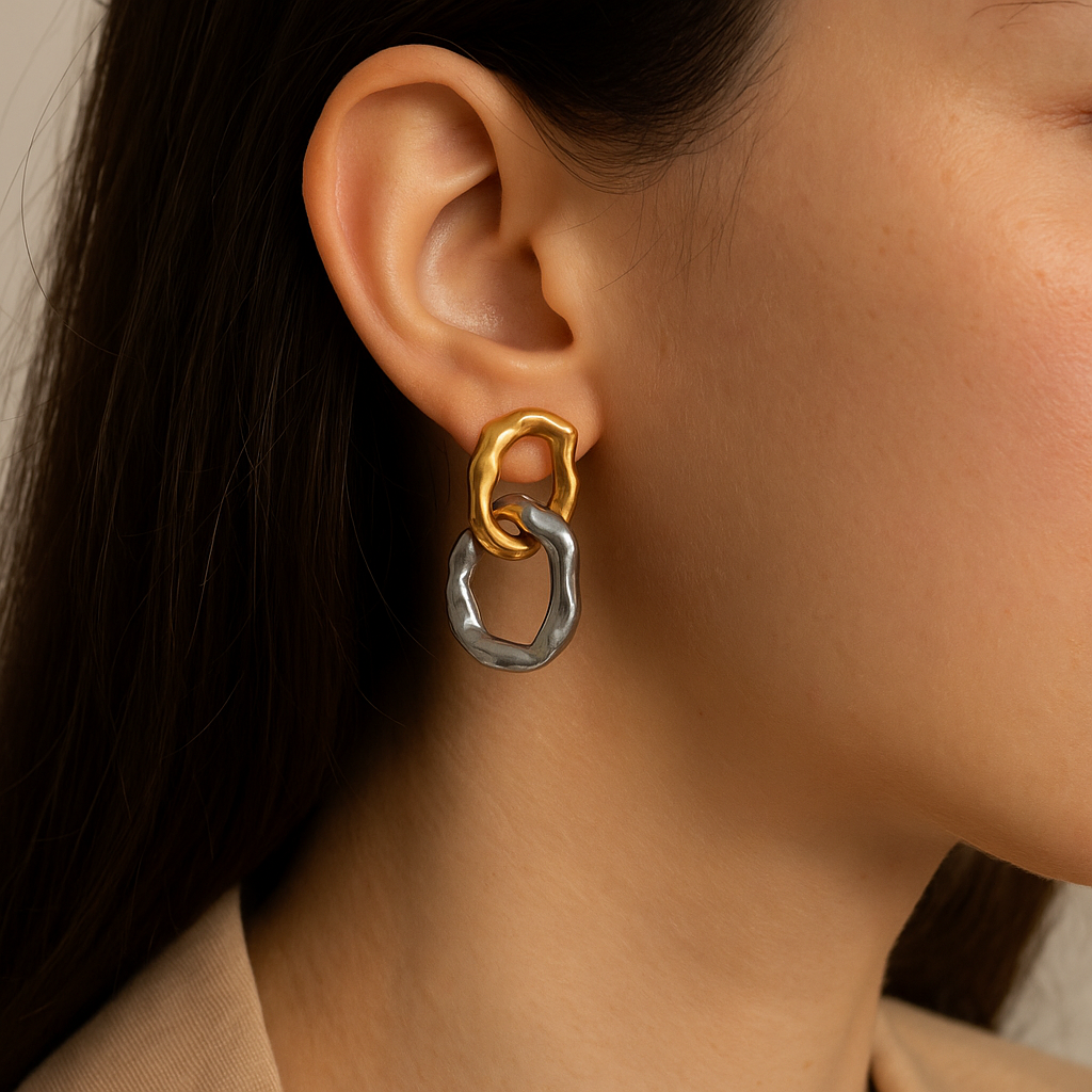 Helene Dangle Link Earrings - Alais Branche