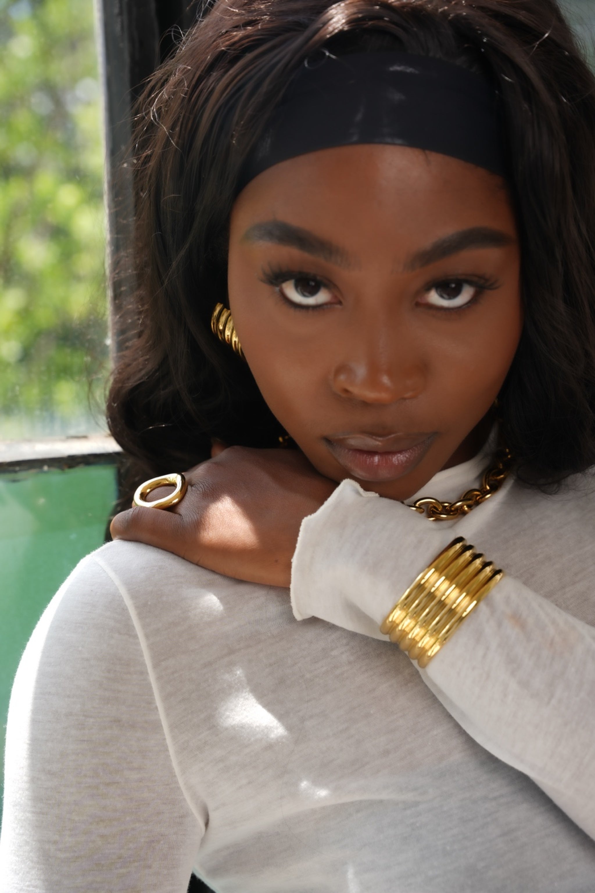 Heidi Ribbed Cuff Bracelet - Alais Branche