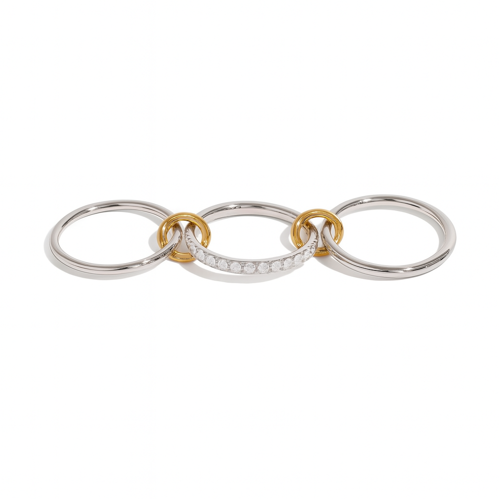 Kai 3 Layered Linked Ring - Alais Branche