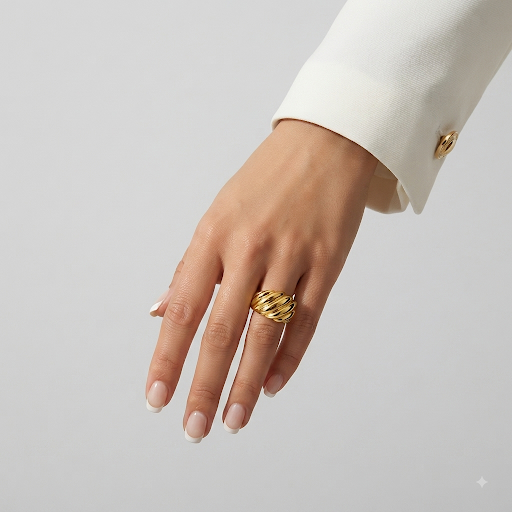 Jovi Ribbed Ring - Alais Branche