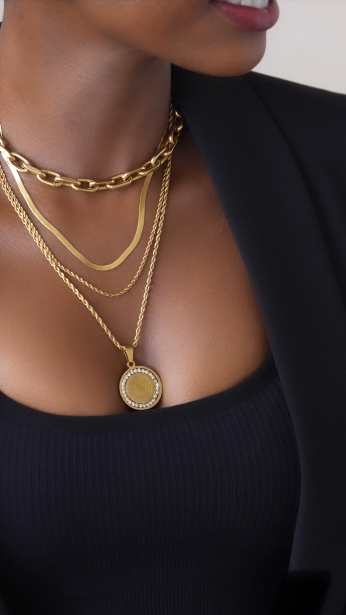 Emily Thick Link Chain Necklace - Alais Branche