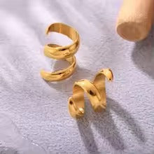 Unique Fashion Spiral Ring For Women Men 18K Gold Plated Waterproof Spring Shaped Women's Men's Couples Stainless Steel Rings - Alais Branche