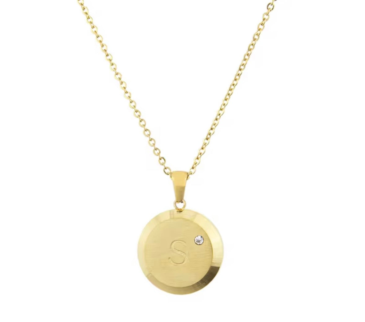 Talina Circle Initial Necklace - Alais Branche