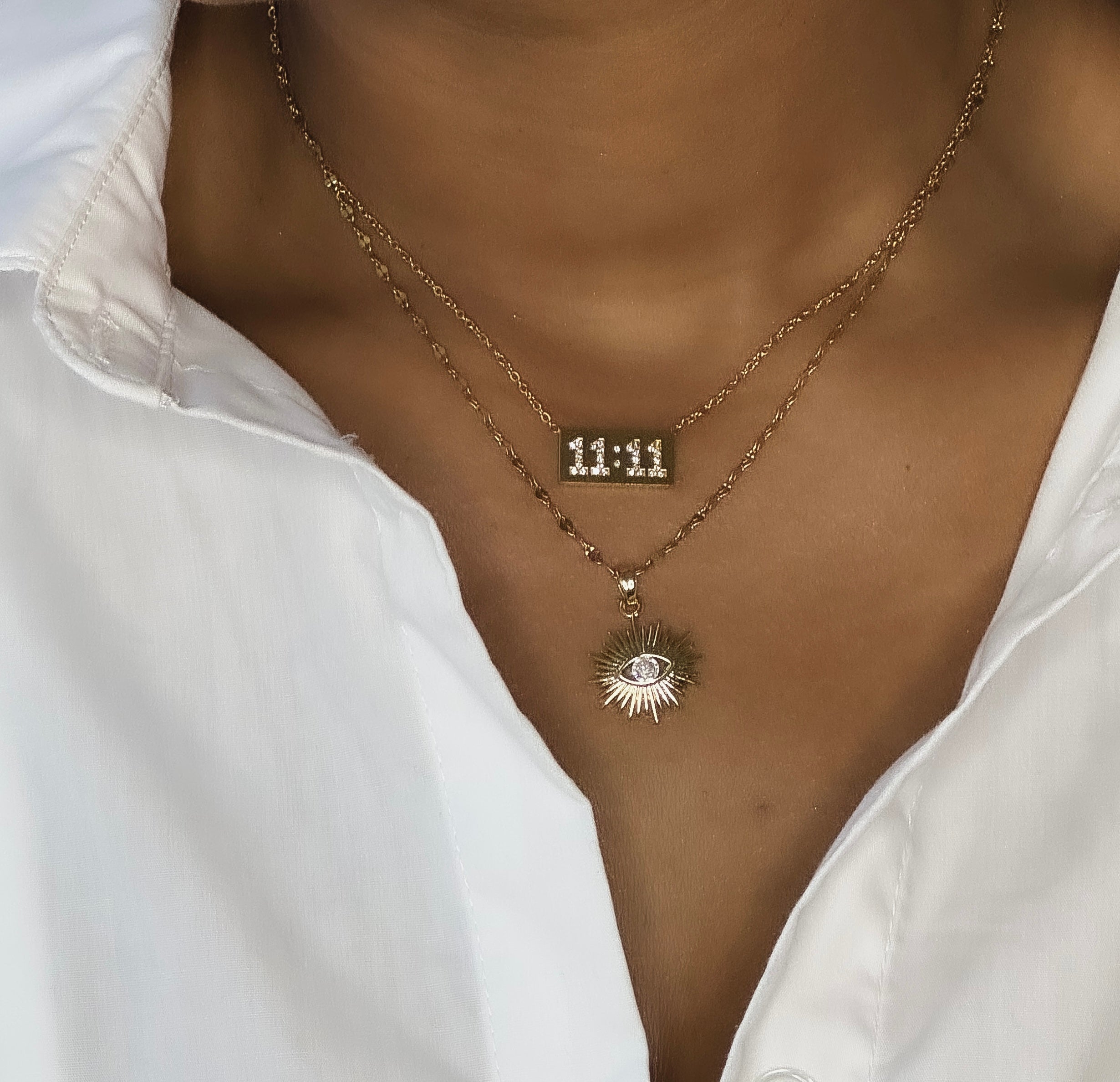 Tasha 11:11 Zircon Necklace - Alais Branche