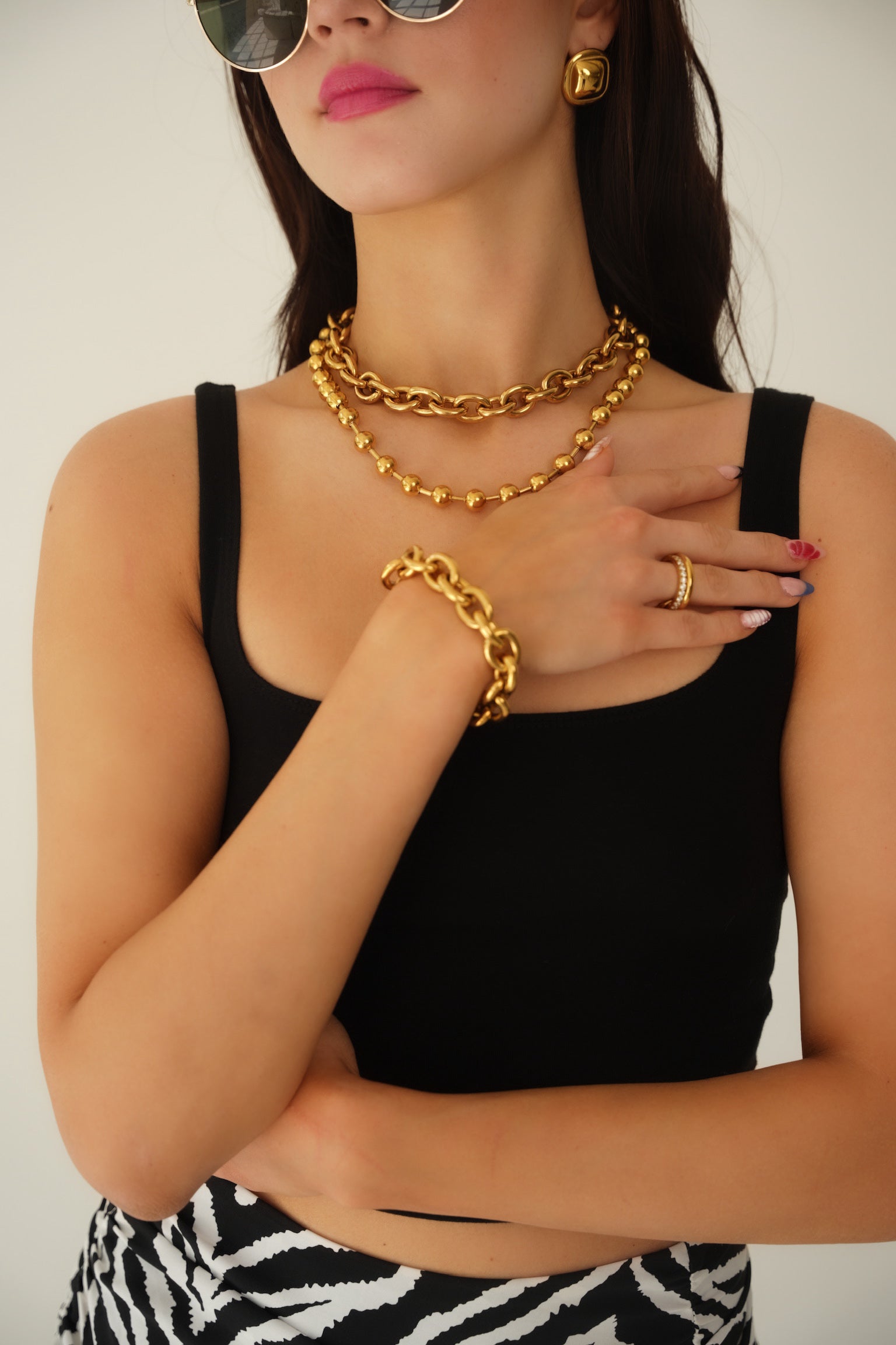 Adelise Chunky Link Necklace - Alais Branche