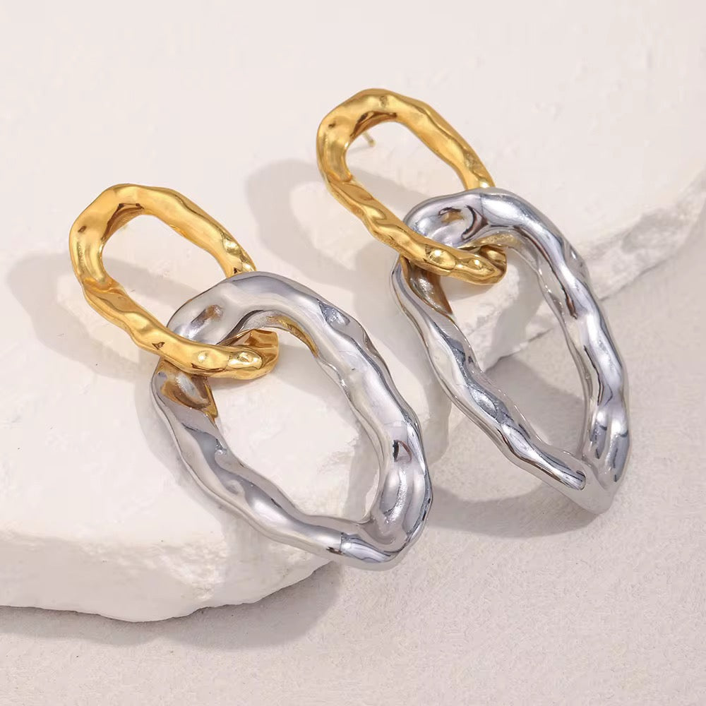 Helene Large Dangle Link Earrings - Alais Branche