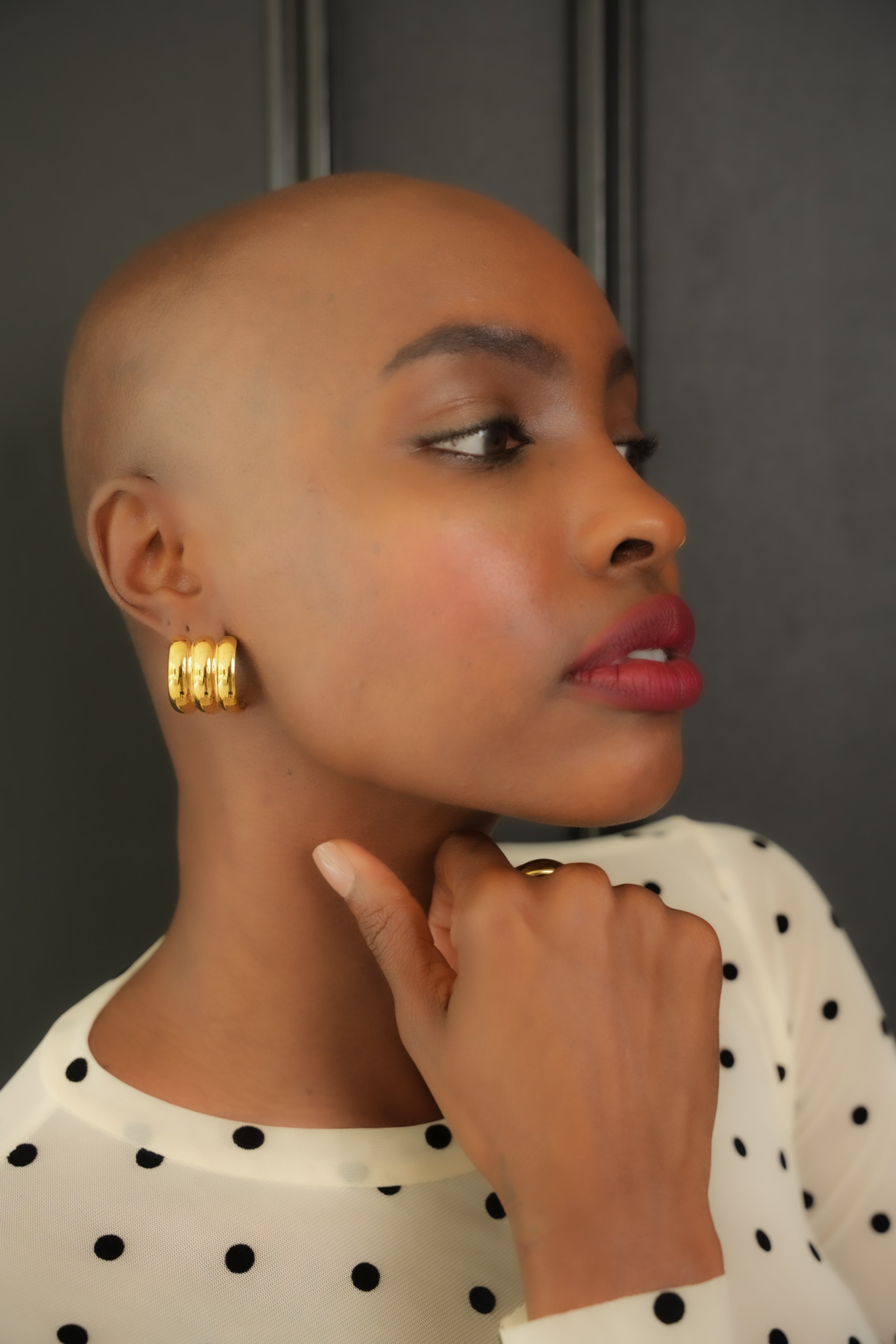 Heidi Ribbed Earrings - Alais Branche