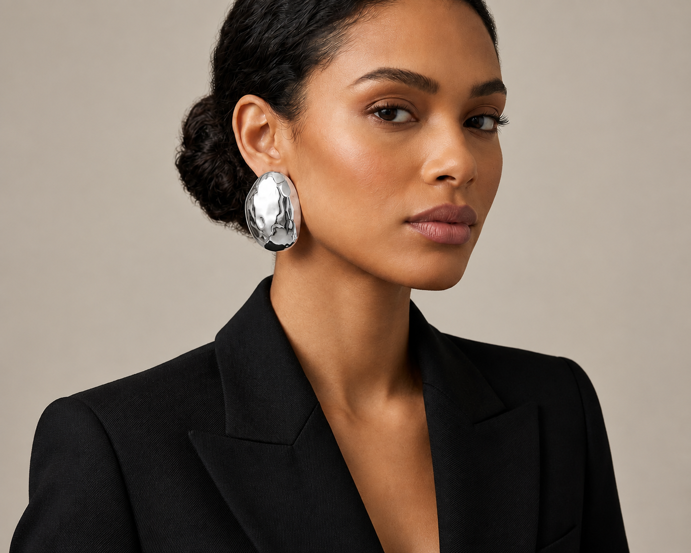 Haisley Dome Oval Earrings - Alais Branche