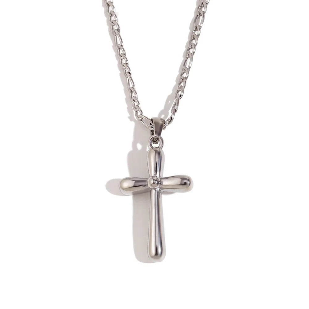 Delaney Cross "Silver" Necklace - Alais Branche