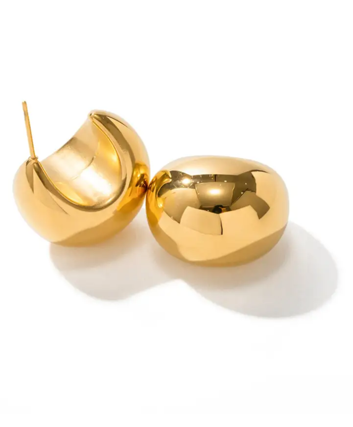 Britt Dome C Shape Huggie Earrings - Alais Branche