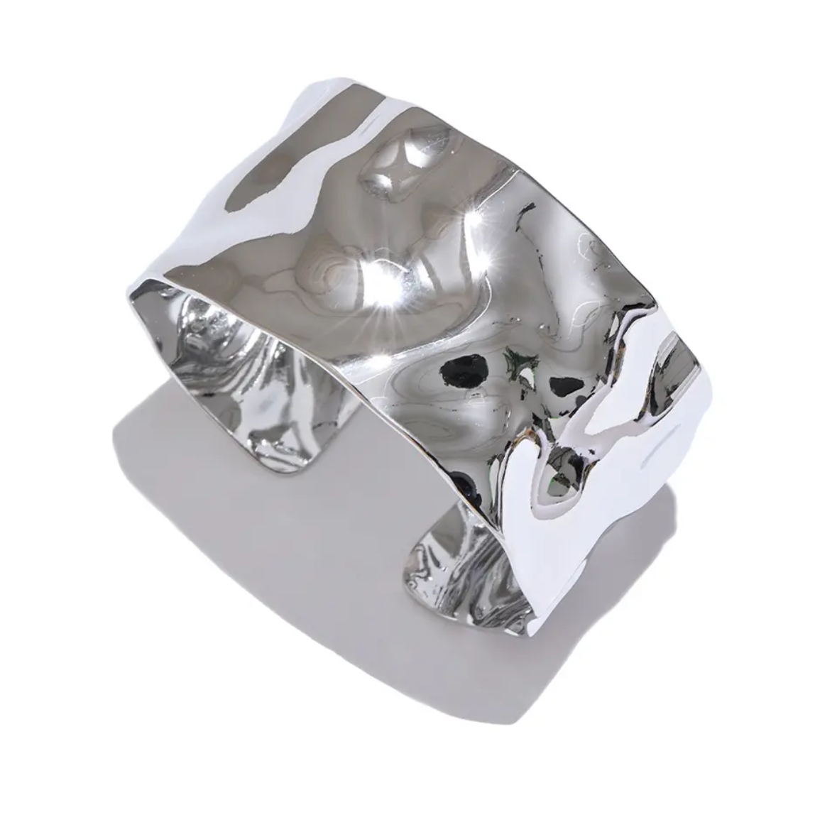 Moni “Silver” Wavy Cuff Bracelet - Alais Branche